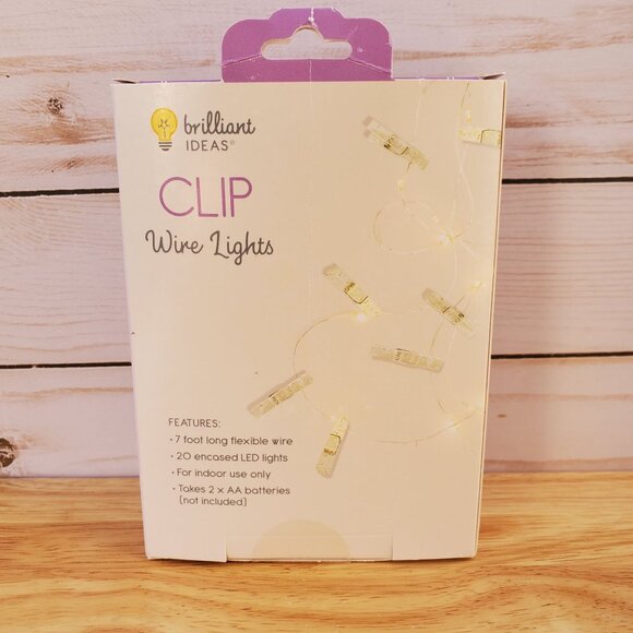 Brilliant Ideas Clip Wire Lights 20 LEDs 7 Ft Indoor Use Battery Operated - Picture 2 of 13